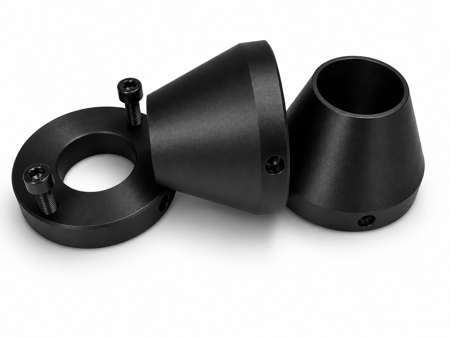 Cone de centragem - conjunto de 2 peças e acoplamento de compressão, diâmetro da haste 50 mm.